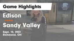 Edison  vs Sandy Valley  Game Highlights - Sept. 10, 2022