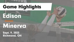 Edison  vs Minerva  Game Highlights - Sept. 9, 2023