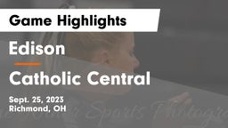 Edison  vs Catholic Central  Game Highlights - Sept. 25, 2023