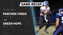 Recap: Panther Creek  vs. Green Hope  2015