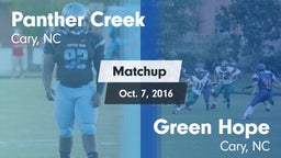 Matchup: Panther Creek vs. Green Hope  2016