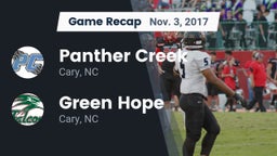 Recap: Panther Creek  vs. Green Hope  2017