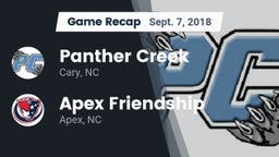 Recap: Panther Creek  vs. Apex Friendship  2018