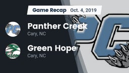 Recap: Panther Creek  vs. Green Hope  2019