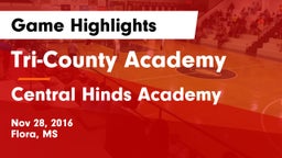 Tri-County Academy  vs Central Hinds Academy  Game Highlights - Nov 28, 2016