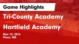 Tri-County Academy  vs Hartfield Academy  Game Highlights - Nov 14, 2016