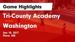 Tri-County Academy  vs Washington  Game Highlights - Jan 10, 2017