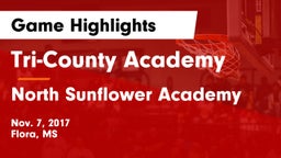 Tri-County Academy  vs North Sunflower Academy Game Highlights - Nov. 7, 2017