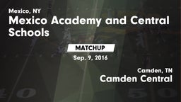 Matchup: Mexico Academy and vs. Camden Central  2016