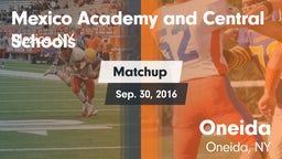 Matchup: Mexico Academy and vs. Oneida  2016