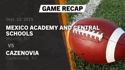 Recap: Mexico Academy and Central Schools vs. Cazenovia  2015