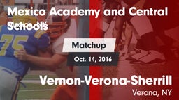 Matchup: Mexico Academy and vs. Vernon-Verona-Sherrill  2016