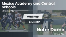 Matchup: Mexico Academy and vs. Notre Dame  2017