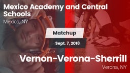 Matchup: Mexico Academy and vs. Vernon-Verona-Sherrill  2018
