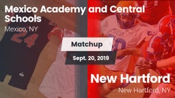 Matchup: Mexico Academy and vs. New Hartford  2019