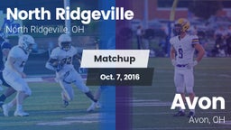 Matchup: North Ridgeville vs. Avon  2016