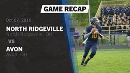 Recap: North Ridgeville  vs. Avon  2016