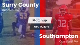 Matchup: Surry County High vs. Southampton  2016