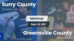 Matchup: Surry County High vs. Greensville County  2017