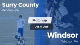 Matchup: Surry County High vs. Windsor  2018