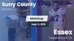 Matchup: Surry County High vs. Essex  2019