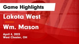 Lakota West  vs Wm. Mason  Game Highlights - April 4, 2023
