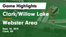 Clark/Willow Lake  vs Webster Area  Game Highlights - Sept. 26, 2019