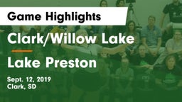 Clark/Willow Lake  vs Lake Preston Game Highlights - Sept. 12, 2019