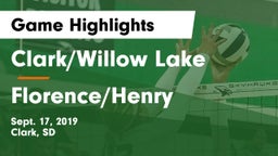 Clark/Willow Lake  vs Florence/Henry  Game Highlights - Sept. 17, 2019