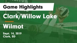 Clark/Willow Lake  vs Wilmot  Game Highlights - Sept. 14, 2019