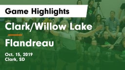 Clark/Willow Lake  vs Flandreau  Game Highlights - Oct. 15, 2019