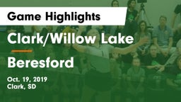 Clark/Willow Lake  vs Beresford  Game Highlights - Oct. 19, 2019