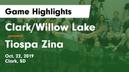 Clark/Willow Lake  vs Tiospa Zina Game Highlights - Oct. 22, 2019