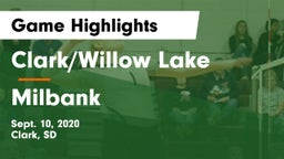Clark/Willow Lake  vs Milbank  Game Highlights - Sept. 10, 2020