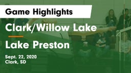 Clark/Willow Lake  vs Lake Preston Game Highlights - Sept. 22, 2020