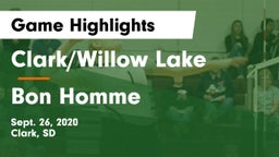 Clark/Willow Lake  vs Bon Homme  Game Highlights - Sept. 26, 2020