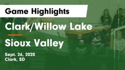 Clark/Willow Lake  vs Sioux Valley  Game Highlights - Sept. 26, 2020