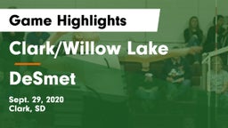 Clark/Willow Lake  vs DeSmet Game Highlights - Sept. 29, 2020