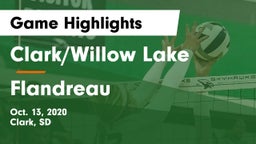 Clark/Willow Lake  vs Flandreau  Game Highlights - Oct. 13, 2020