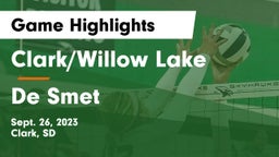 Clark/Willow Lake  vs De Smet  Game Highlights - Sept. 26, 2023