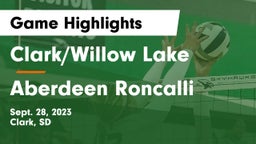 Clark/Willow Lake  vs Aberdeen Roncalli Game Highlights - Sept. 28, 2023