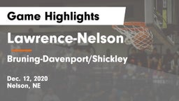 Lawrence-Nelson  vs Bruning-Davenport/Shickley Game Highlights - Dec. 12, 2020