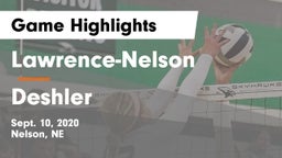 Lawrence-Nelson  vs Deshler  Game Highlights - Sept. 10, 2020