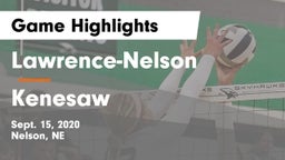 Lawrence-Nelson  vs Kenesaw  Game Highlights - Sept. 15, 2020