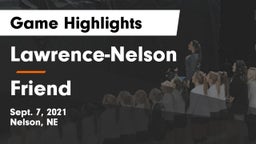Lawrence-Nelson  vs Friend  Game Highlights - Sept. 7, 2021