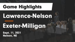 Lawrence-Nelson  vs Exeter-Milligan  Game Highlights - Sept. 11, 2021