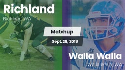 Matchup: Richland  vs. Walla Walla  2018