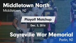 Matchup: Middletown North vs. Sayreville War Memorial  2016