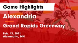 Alexandria  vs Grand Rapids Greenway Game Highlights - Feb. 13, 2021