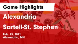 Alexandria  vs Sartell-St. Stephen  Game Highlights - Feb. 25, 2021